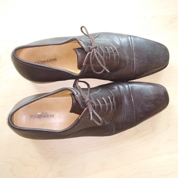 Magnanni cap toe dark brown cap toe dress oxford main image 12